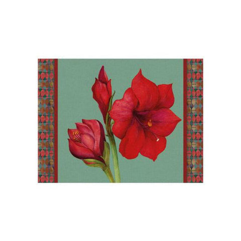 Tovaglietta rigida ottanio - amaryllis 1TR019 X L'Oca Nera 