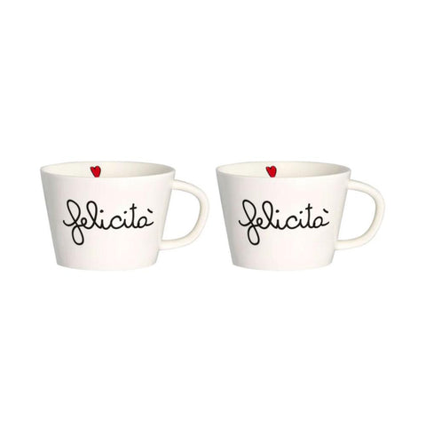 Set 2 Tazze Colazione Felicità