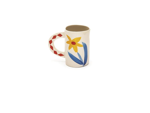 VASETTO CERAMICA FLOWER GIALLO