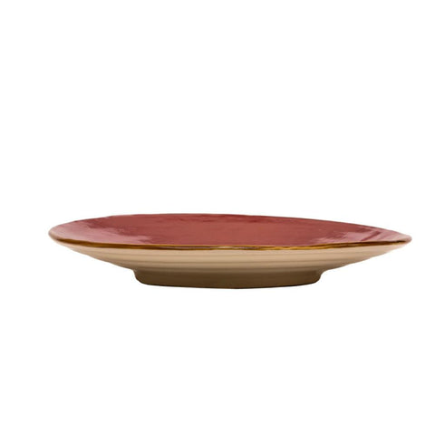 Mediterraneo Piatto Piano in Gres Rosso