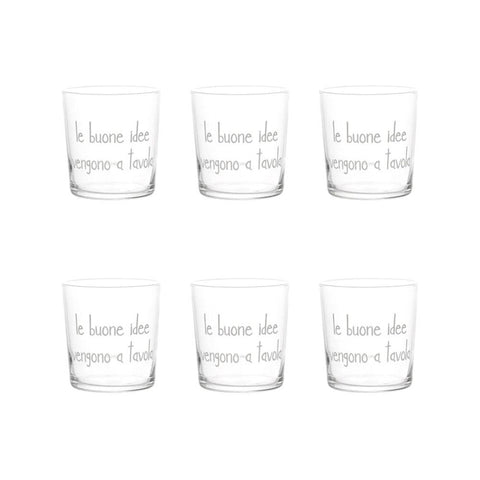 Bicchiere acqua Le buone idee vengono a tavola