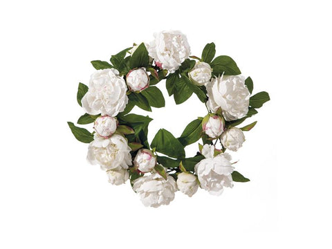 GHIRLANDA DI PEONIA VERDE/BIANCO