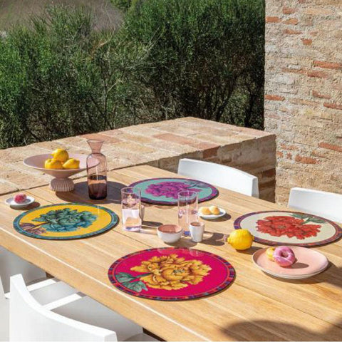 Tovaglietta rigida gialla - peonia 1TR006 X L'Oca Nera 