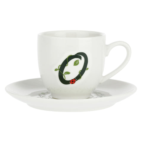 Tazza Caffè con piattino Lettera 'O' Solotua