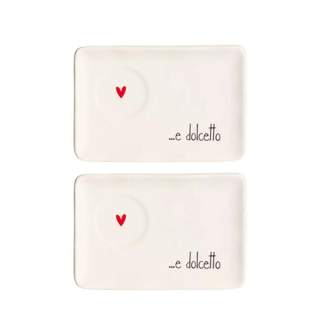 Set 2 Piattini per Tazze Espresso Dolcetto