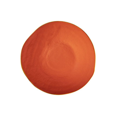 Mediterraneo Piatto Piano in Gres Arancione