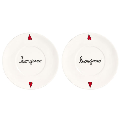Set due piattini per tazze colazione
