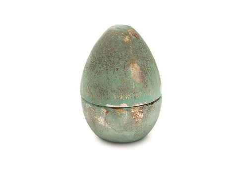 COFANETTO UOVO VETRO ANTIQUE GREEN