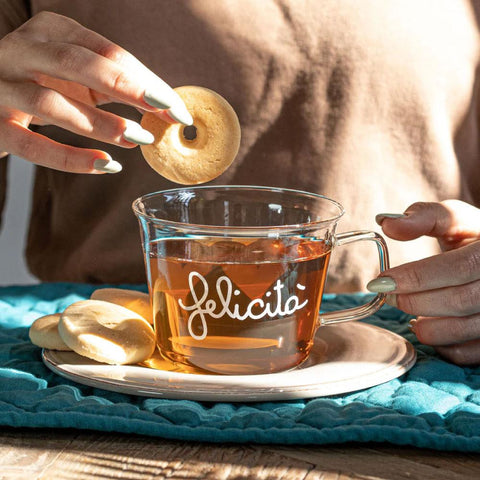 Set 2 tazze colazione Felicità