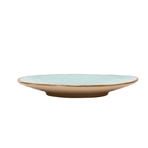 Mediterraneo Piatto Piano in Gres Turchese