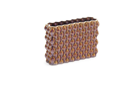 VASO SCHIACCIATO WAVES CERAMICA CM16X8X19 PURPLE