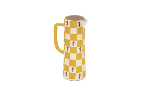 BROCCA CERAMICA FLOWER&STRIPE CM16X25 GIALLO