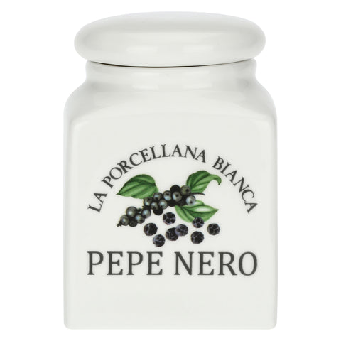 Barattolo Porcellana Pepe Nero Conserva