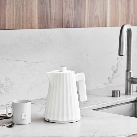 Plissè bollitore elettrico spina Europea bianco