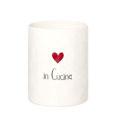 Portamestol decoro in cucina cuore rosso