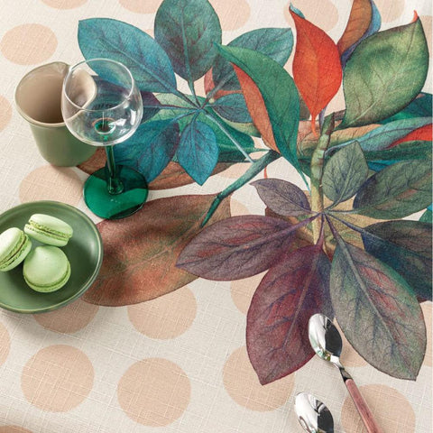 Tovaglia Flora pois antimacchia 155 x 230 cm - 8 persone