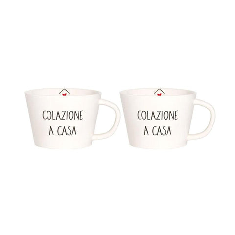 Set 2 Tazze Colazione Colazione A Casa