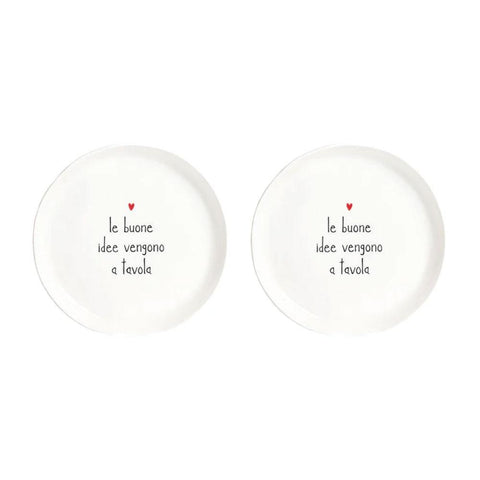 Set 2 Piatti da dessert Le buone idee vengono a tavola