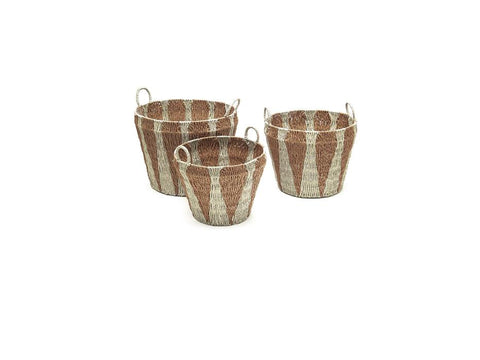 CESTO SAND C/MANICI 30X22 CM MULTICOLOR