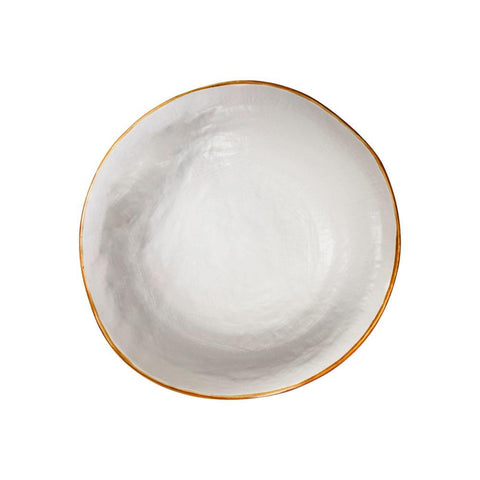 Mediterraneo Piatto Fondo in Gres Bianco