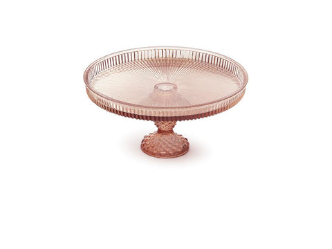 ALZATINA IN VETRO ROSA