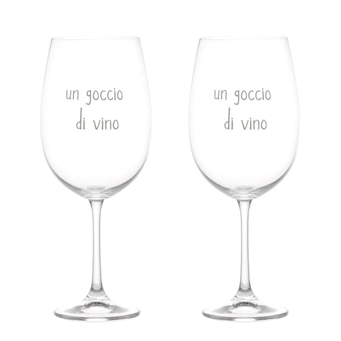set due calici "un goccio di vino"