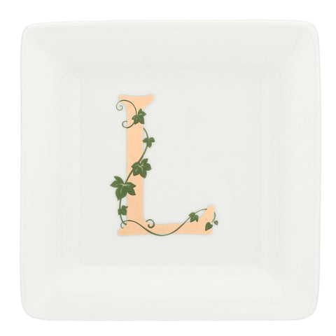 Gift box Piattino Quadrato con lettera 'L' Adorato