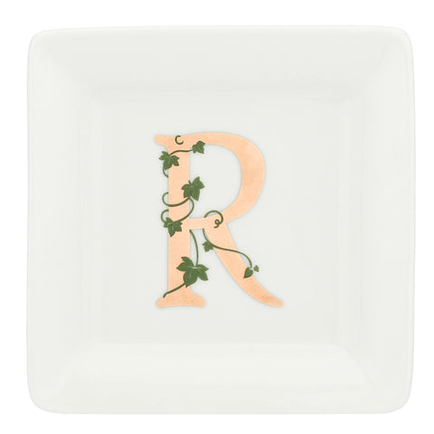Gift box Piattino Quadrato con lettera 'R' Adorato