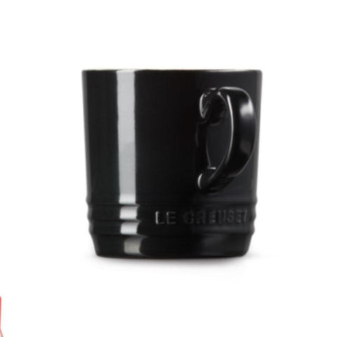 Tazza cappuccino London in gres vetrificato nero lucido 200 ml