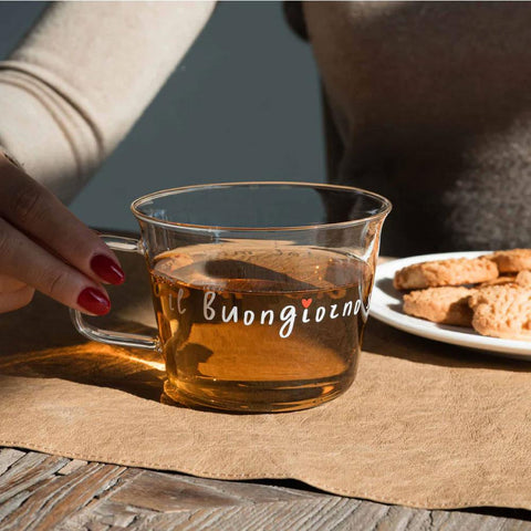 Set 2 tazze colazione Il buongiorno si vede dal mattino