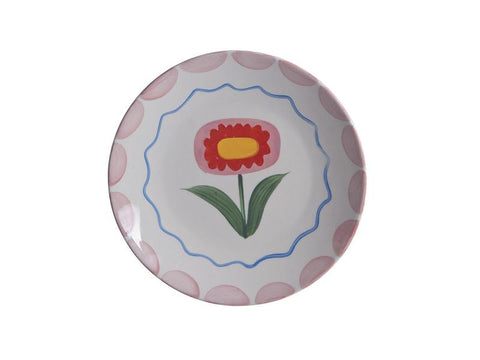 PIATTO DECORATIVO IN CERAMICA FLOWER Ø 27