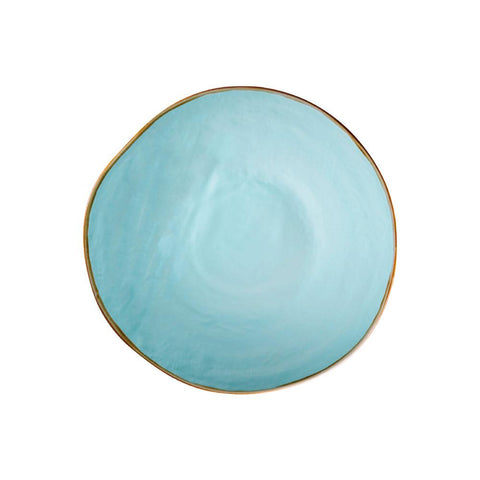 Mediterraneo Piatto Piano in Gres Turchese