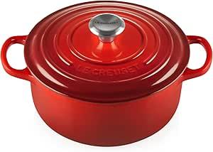 Cocotte rotonda Evolution in ghisa vetrificata ciliegia Ø 20