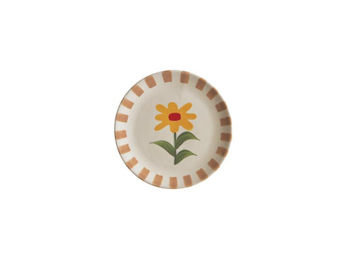 PIATTO DECORATIVO IN CERAMICA FLOWER Ø 18