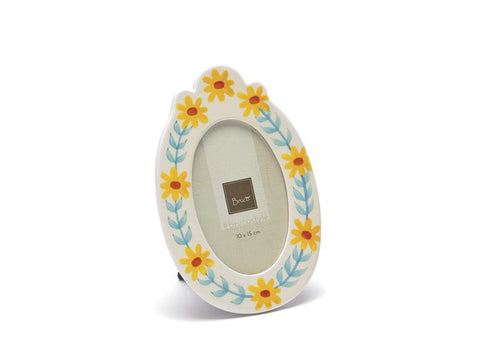 PORTAFOTO CERAMICA OVALE FLOWER