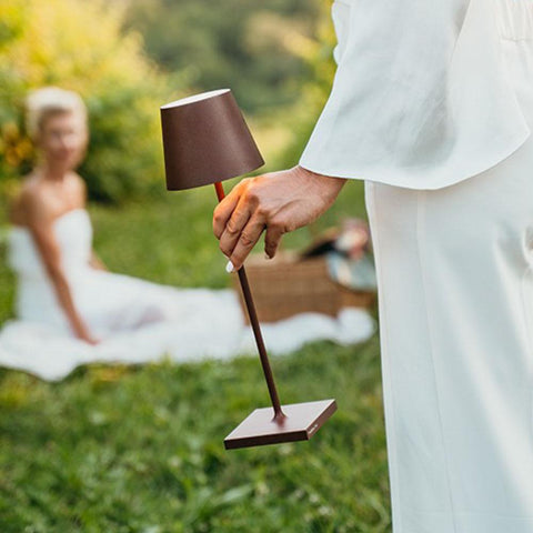 Lampada da tavolo poldina Pro corten