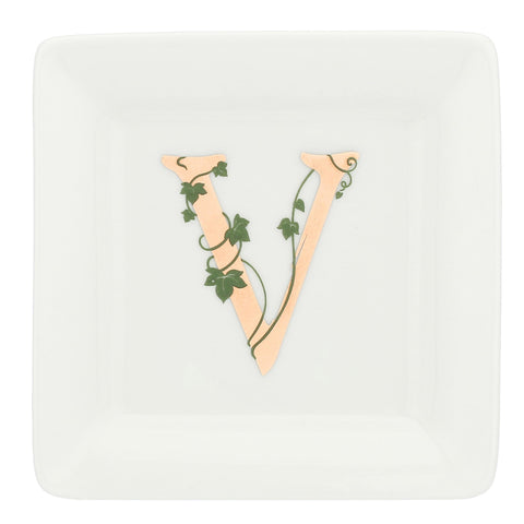 Gift box Piattino Quadrato con lettera 'V' Adorato