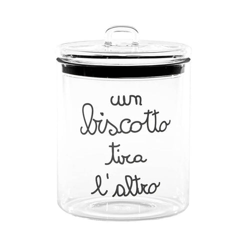 Biscottiera Un biscotto tira l'altro "nero"