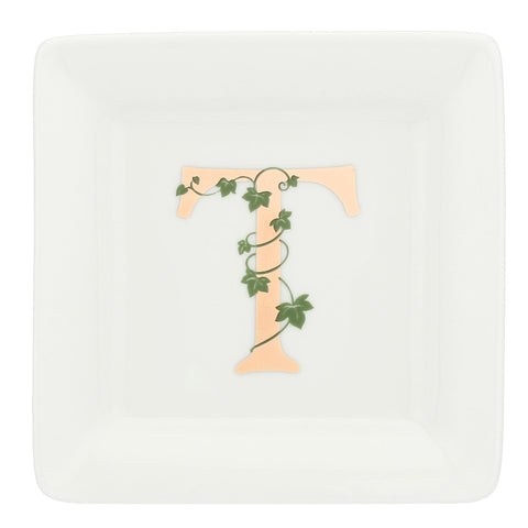 Gift box Piattino Quadrato con lettera 'T' Adorato