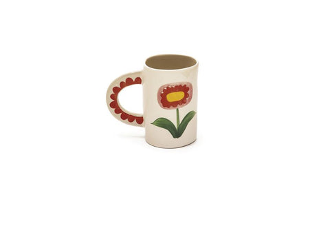 VASETTO CERAMICA FLOWER  CM8X12 ROSA