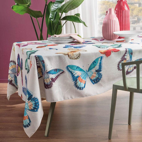 Tovaglia Positano antimacchia 155x155 cm - 4 posti