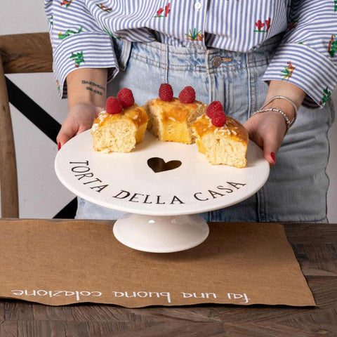 Alzata per dolci e torte in gres - Torta della Casa