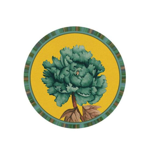 Tovaglietta rigida gialla - peonia 1TR006 X L'Oca Nera 