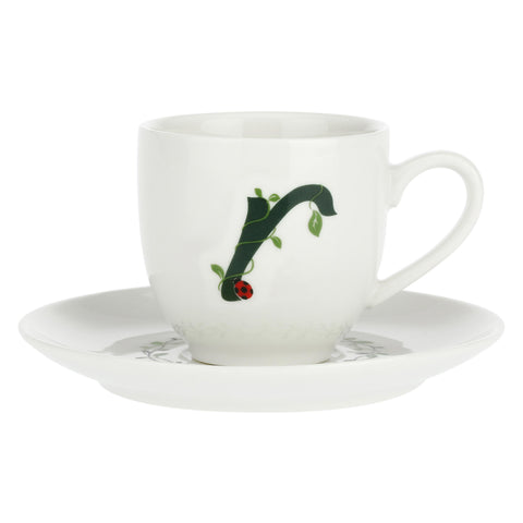 Tazza Caffè con piattino Lettera 'R' Solotua