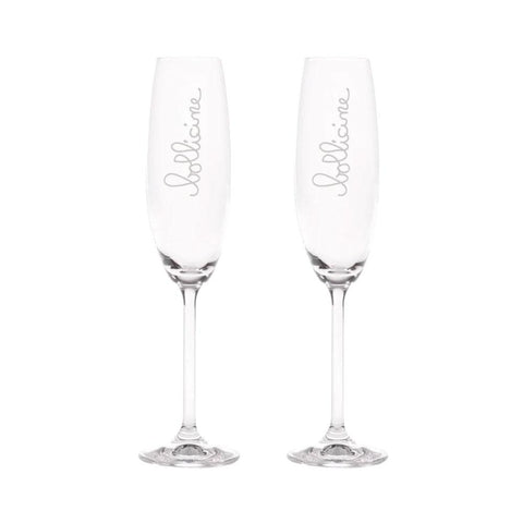 Set 2 calici flute Bollicine