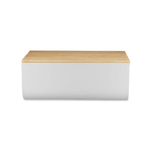 Mattina cassetta per pane grigio caldo