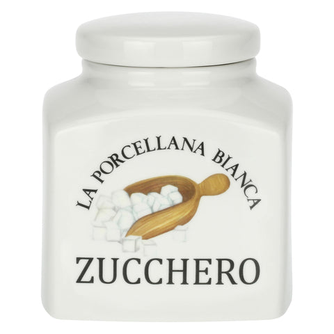 Barattolo Porcellana decorato Zucchero Conserva