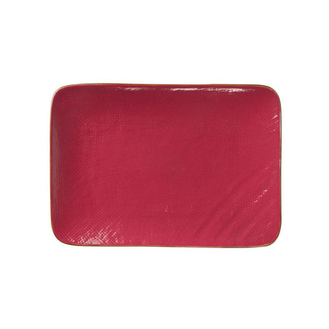 Mediterraneo Piatto Rettangolare Rosso