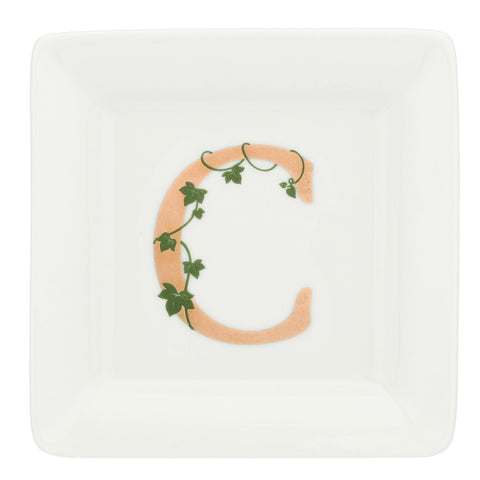 Gift box Piattino Quadrato con lettera 'C' Adorato