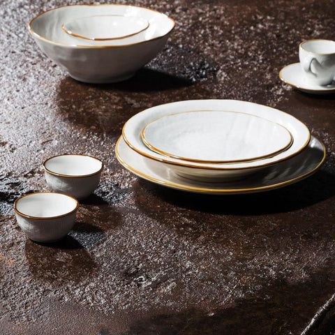 Mediterraneo Piatto Piano in Gres Bianco